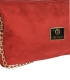 Červená dvoukomorová kabelka se zlatým řetízkem LPF0211