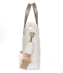 White quilted handbag with metal strap GS22V0010white GROSSO