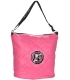 Dark pink larger crossbody handbag with quilting and gold chain Grosso 11te56fuxia