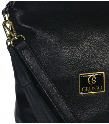 Jednoduchá čierna crossbody kabelka Grosso 19B016black