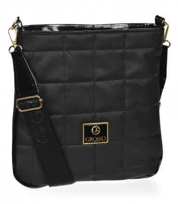 Black quilted crossbody handbag Grosso M188black