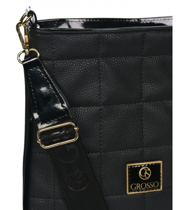 Černá prošívaná crossbody kabelka Grosso M188black