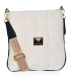 White quilted crossbody handbag with black details Grosso M188blackwhite