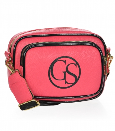 Fuchsia crossbody handbag with Grosso logo and strap JCS0011fuxia