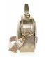 Bielo-zlatá lakovaná kabelka s rúčkou Grosso JCS0013whitegold