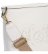 Fehér crossbody kézitáska dekoratív hímzéssel és lánccal Grosso C22Mwhiteflowers