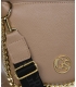 HNĚDÁ CROSSBODY KABELKA SE ZLATÝM ŘETÍZKEM A ŘEMÍNKEM C22M