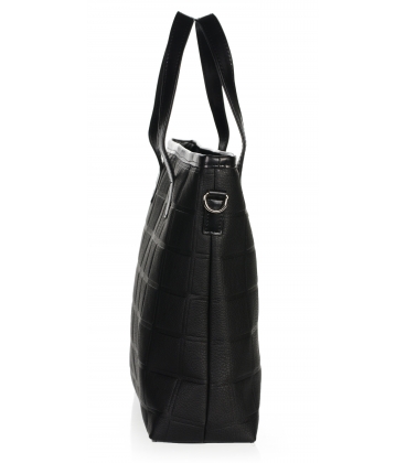 Čierna kabelka so vzorom rudy V22W001