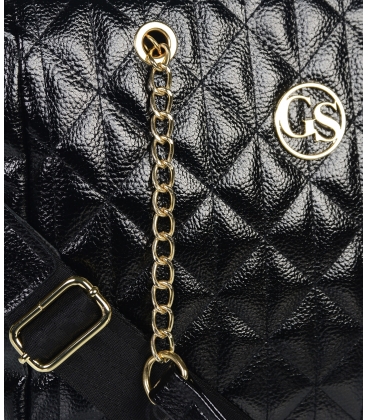 Pearl quilted handbag with gold chain GS22V0005pearl GROSSO