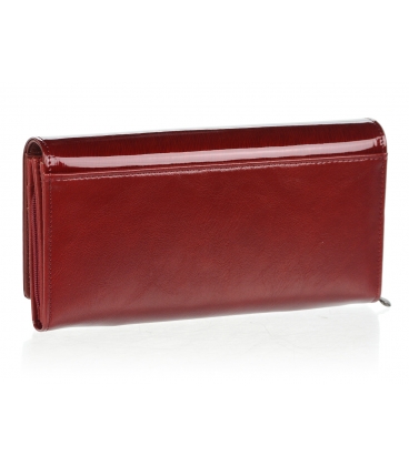 Női egyszerű piros lakkozott pénztárca GROSSO 88020