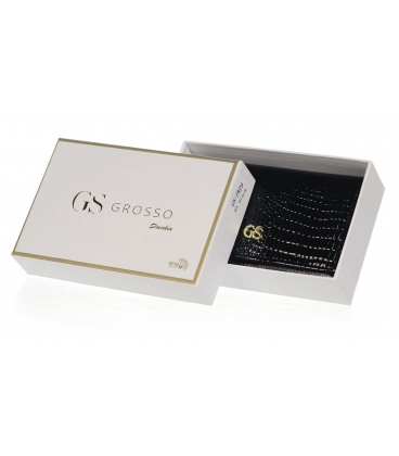 Dámská černá lakovaná elegantní peněženka s potiskem PN20 Black