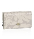 Women's beige lacquered wallet with a fine GROSSO pattern