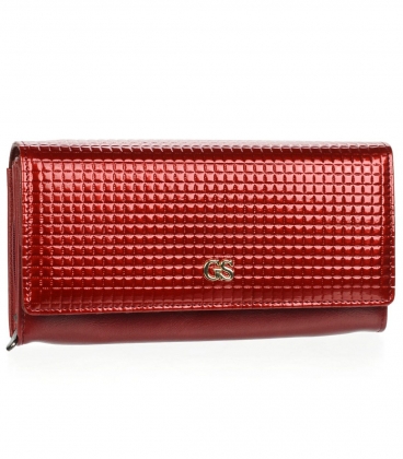 Women's simple red lacquered wallet GROSSO 76110