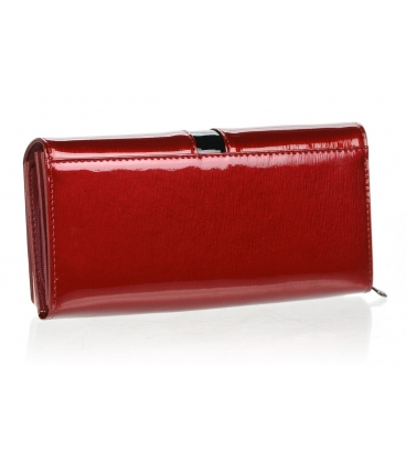 Női egyszerű piros lakkozott pénztárca GROSSO 2554