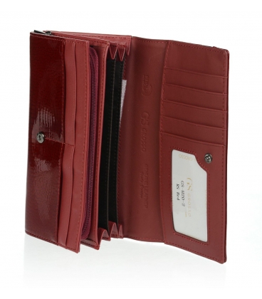 Dámska červená lakovaná peňaženka GROSSO 8747