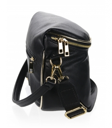 White crossbody handbag with decorative embroidery and chain Grosso C22Mwhiteflowers