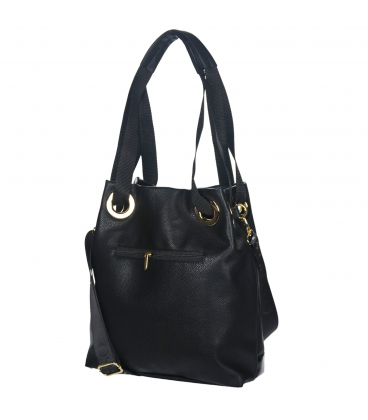 Černá kabelka se zlatými prvky