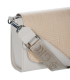 Béžová crossbody kabelka s proplétaným vzorem