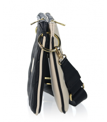 Bézs crossbody kézitáska nyomtatással