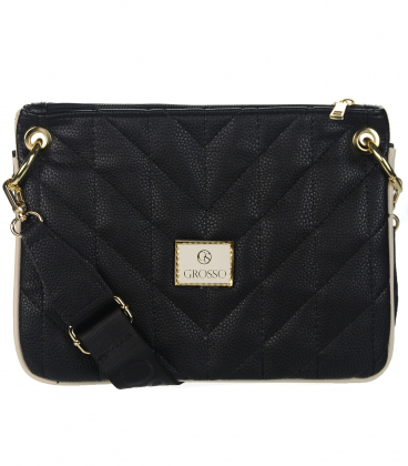 Bézs crossbody kézitáska nyomtatással