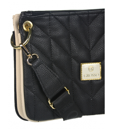 Bézs crossbody kézitáska nyomtatással