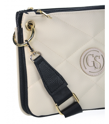 Bézs crossbody kézitáska nyomtatással