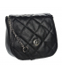 Fekete crossbody táska ezüst lánccal