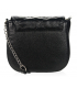 Fekete crossbody táska ezüst lánccal
