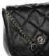 Fekete crossbody táska ezüst lánccal