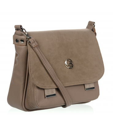 Bézs crossbody kézitáska nyomtatással