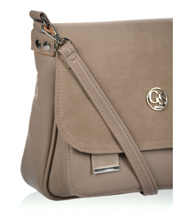 Bézs crossbody kézitáska nyomtatással