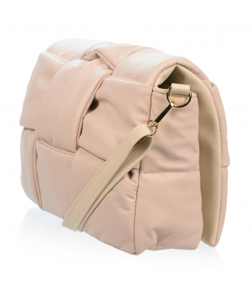Béžová crossbody kabelka s potiskem