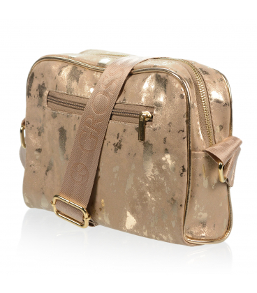 Bézs crossbody kézitáska nyomtatással