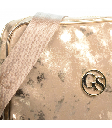 Bézs crossbody kézitáska nyomtatással