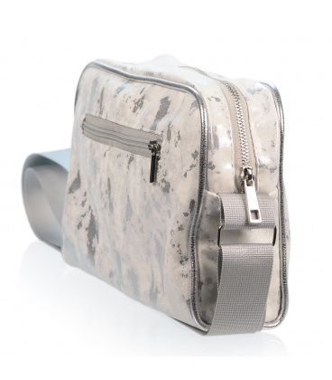 Béžová crossbody kabelka s potiskem