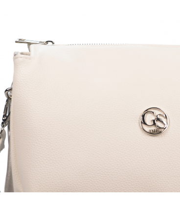 Bézs crossbody kézitáska nyomtatással