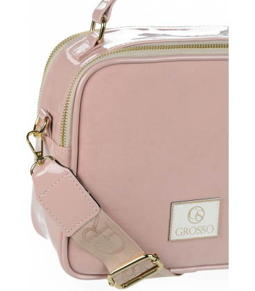 Bézs crossbody kézitáska nyomtatással