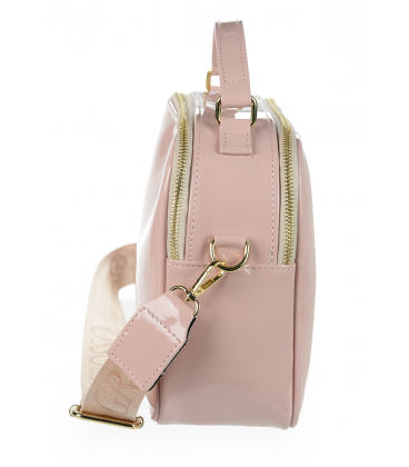 Bézs crossbody kézitáska nyomtatással