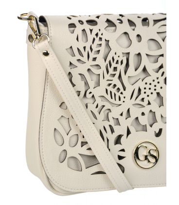 Bézs crossbody kézitáska nyomtatással