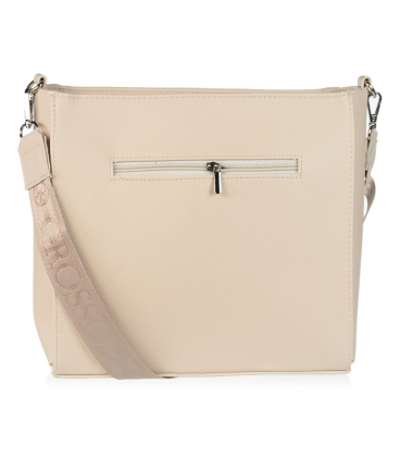 Béžová crossbody kabelka s potiskem