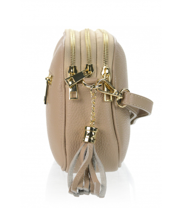 Bézs crossbody kézitáska nyomtatással