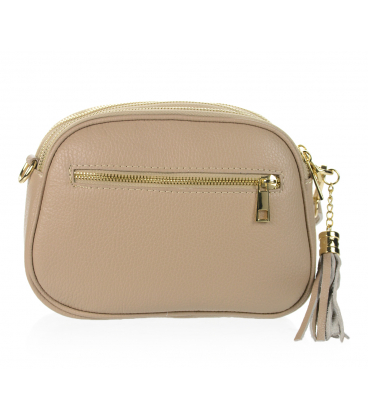 Bézs crossbody kézitáska nyomtatással