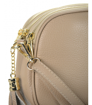 Bézs crossbody kézitáska nyomtatással