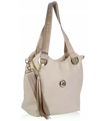 Černá elegantní kabelka s V-vzorem