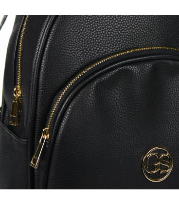 Fényes fekete hátizsák b22w001