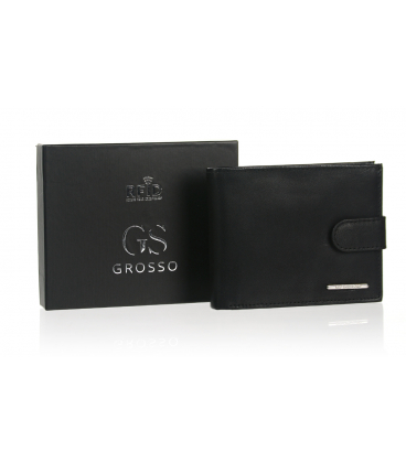Pánska kožená čierna peňaženka GROSSO TM-34-033