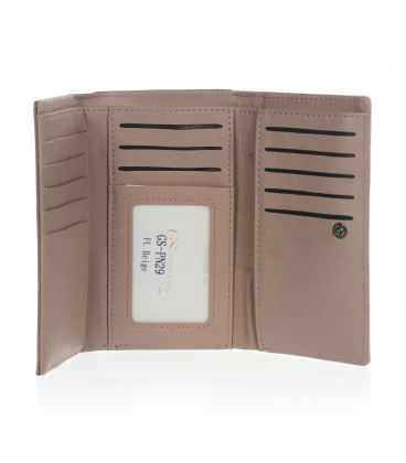 Dámská jednoduchá béžová peněženka GS-PN24-F0 DSF Beige