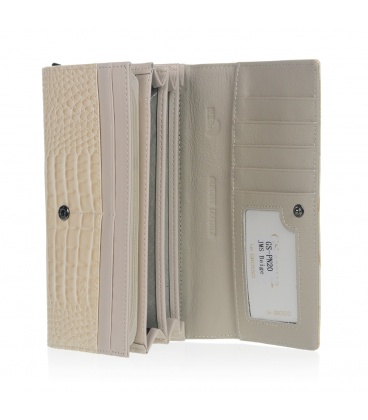 Egyszerű bézs színű női pénztárca GS-PN24-F0 DSF Beige