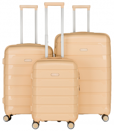 Bézs bőrönd szett HPP-01-SET