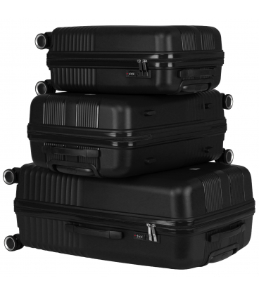 Fekete bőrönd szett PTN PP-09-SET3